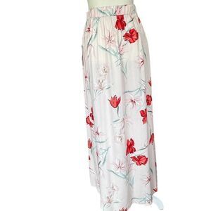 Leith floral faux wrap skirt